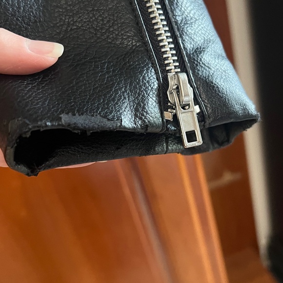 GUC BB Dakota Black faux Leather Moto Motorcycle Jacket - Picture 5 of 5